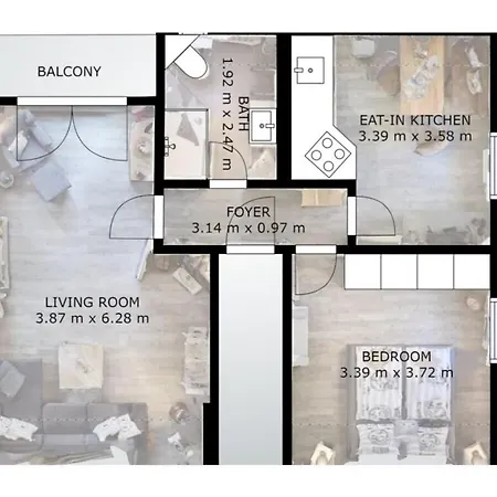 With 1 Bedroom 펜션 카롤리넨시엘